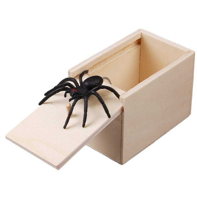 

Gobestart April Fools Day Spoof Funny Scare Small Wooden Box Spider Scary Girls