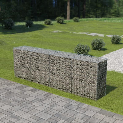 

Gabion Wall with Covers Galvanized Steel 118"x197"x394