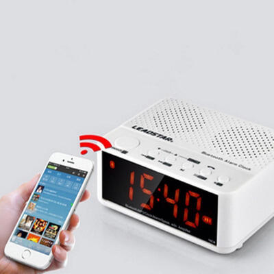 

Portable Wireless Bluetooth Speaker Digital Alarm Clock USB Charger for Bedroom