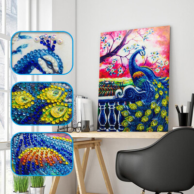 

Gobestart Special Shaped Diamond Painting DIY 5D Partial Drill Cross Stitch Kits Crystal