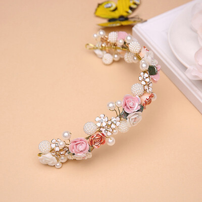 

Headband headwear childrens hair accessories girls princess crown flower girl six headband hairpin girl birthday show jewelry