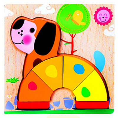 

Gotoamei Kids Jigsaw Hand Grasping Puzzle Board Cartoon Wood Three-Dimensional Puzzle Toy