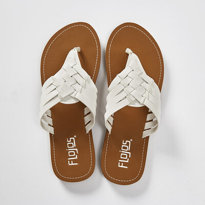 

FSD Womens Flat Casual Vintage Leather Woven Flat Sandals&Slippers 15453