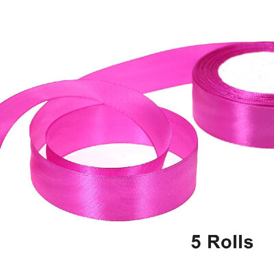 

25 YardsRoll 25mm Width Silk Satin Ribbon DIY Wedding Party Decoration Bow Crafts Invitation Card Gift Wrapping Christmas Ribbons