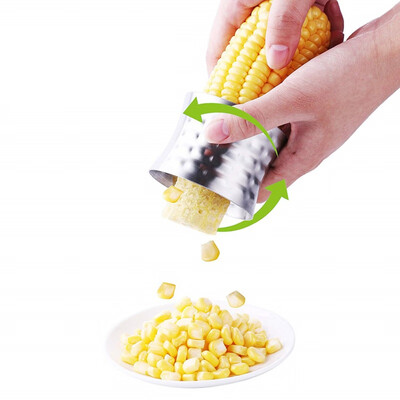 

304 Stainless Steel Household Corn Stripper Grain Cob Thresher Kerneler Peeler Remover Rotary Creative Planing Corn Tool