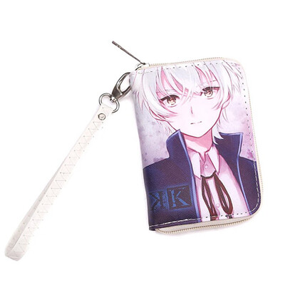 

Hatsune Miku lovelive PU Short Zipper Wallet Cartoon Printing Student Portable Coin Purse with Hand Strap