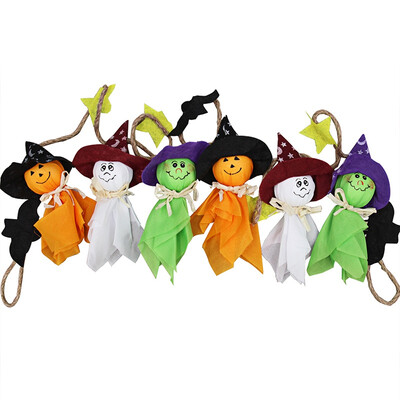 

New Hot Halloween Decoration Doll Hanging Doll String Pumpkin hanging Ghost Pendant For Party Barpumpkin banner