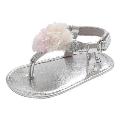 

Toddler Girl Crib Shoes Newborn Pompon Soft Sole Anti-slip Baby Sneakers