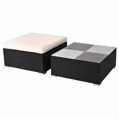 

Outdoor Patio Rattan Furniture Set Infinitely Combination with Cushion-B