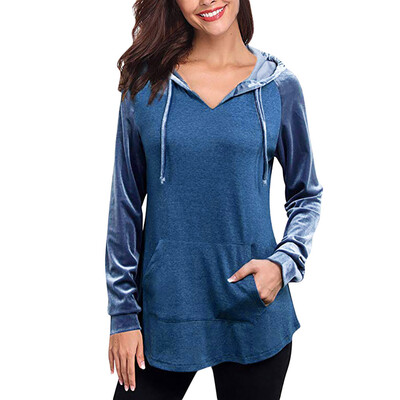 

Toponeto Women Casual Solid Long Sleeve Pullover Blouse Shirts Sweatshirt BUL