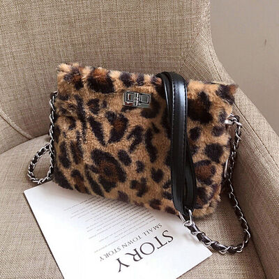 

2019 New Style Fashion Hot Women Plush Chain Crossbody Shoulder Bag Lady Chains Handbag Bucket Satchel Purse
