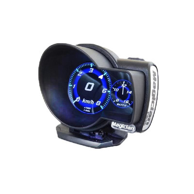 

Multi-function Crystal Instrument Automobile Display Car Digital Boost Gauge Voltage Speed Meter Water Temp Alarm Auto Diagnostic