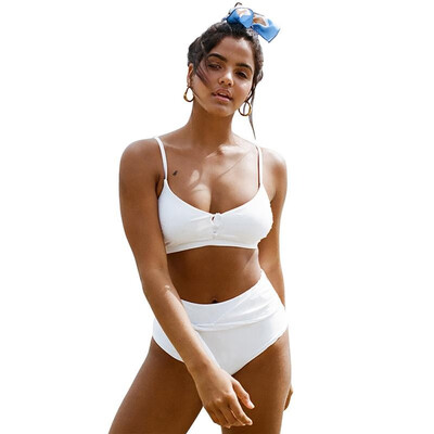 

Sexy Women Solid & Print Swimwear Bottom Adjustable Tie Mid Waist Swimsuit Pants Bandage Briefs Bathing Beach