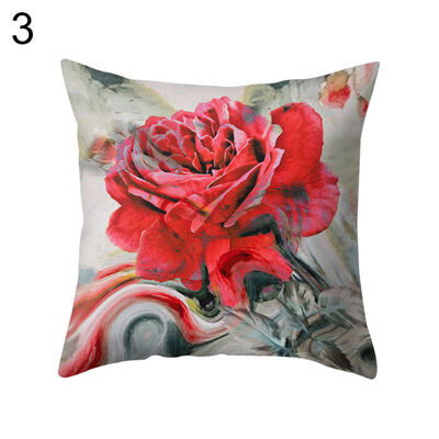 

Bright Color Flower Pillow Case Cushion Cover Sofa Bed Car Cafe Office Decor