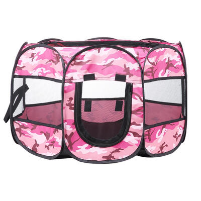 

Portable Folding Dog Tent House Cage Puppy Pets Playpen Octagonal Fence