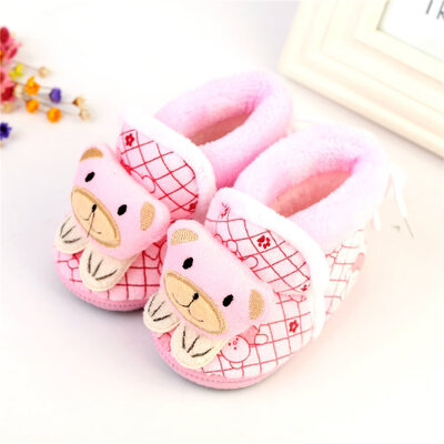 

Winter Baby Girl Snow Boots Shoesborn Infant Footwear Knitted Cartoon Bear