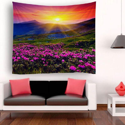 

Tapestry Wall Hanging Scenery Tapestries Sunset Landscape Tapestry for Bedroom Living Room Dorm 512"X591"
