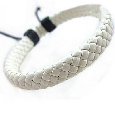 

Retro Original Colorful Wax Line Manual Weaving Cowhide Bracelet Unisex Pair Jewellery