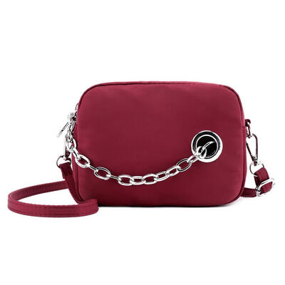 

Solid Color Chain Shoulder Messenger Handbags Women Nylon Crossbody Bags