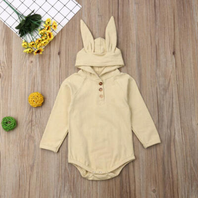 

Newborn Baby Boy Girl Clothes Ears Romper Jumpsuit Bodysuit Outfits Set 0-24M