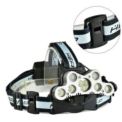 

Portable Super Bright 9-LED 7 X T6 2 X XPE 6-Mode USB Rechargeable Headlamp With SOS Function