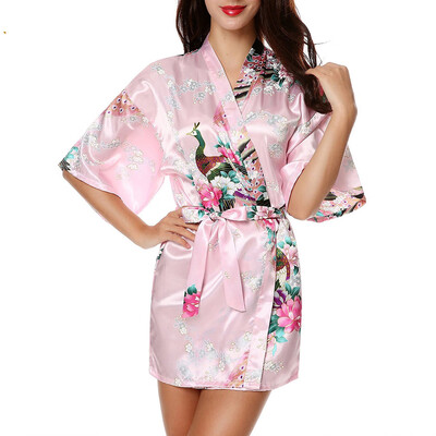 

Sexy Women Silk Satin Kimono Robe Bathrobe Nightgown Loungewear