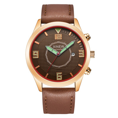 

Gobestart Military Leather Waterproof Date Quartz Analog Army Mens Quartz Wrist Watches