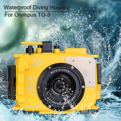 

Meikon 195FT60M Underwater Camera Waterproof Diving housing for Olympus TG-5 Housing Red Filter