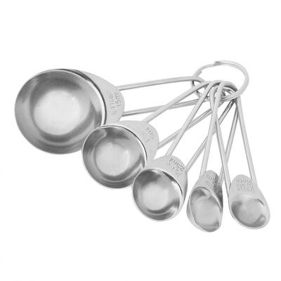 

Greensen 5Pcs Measuring Cups&Spoons Stainless Steel Kitchen Tool Baking Teaspoon