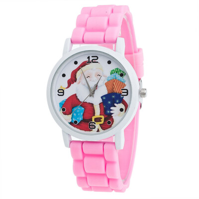 

Christmas New Fashion Wristwatch Vintage Silicone Strap Quartz Wrist Watch for Ladies Women Relogio Feminino