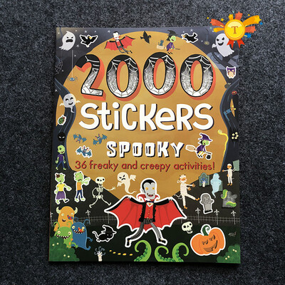 

2000 stickers English activity book for children animal princess farm Halloween stickers for boys&girls gifts toy