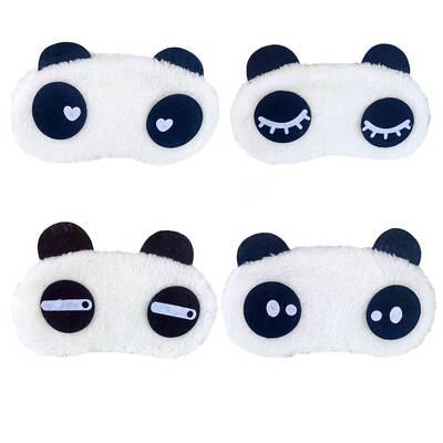 

Panda Sleep Masks Eye Mask Eyeshade Eyepatch Velvet Panda Travel Sleeping Blindfold Nap Cover