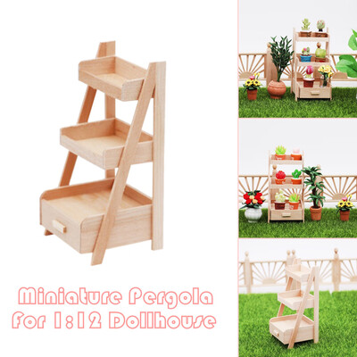 

Siaonvr Mini Dollhouse Miniature Wooden Pergola Jardiniere In Fairy Garden Accessory