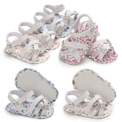 

Soft Summer Baby Girl Sandals Toddler Prewalker Sole Kids Crib Newborn Shoes