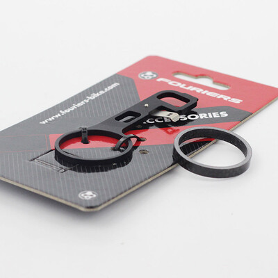 

1 14" Carbon Fiber Bike MTB Headset Stem For DI2 Junction Washer Spacer Set Kit