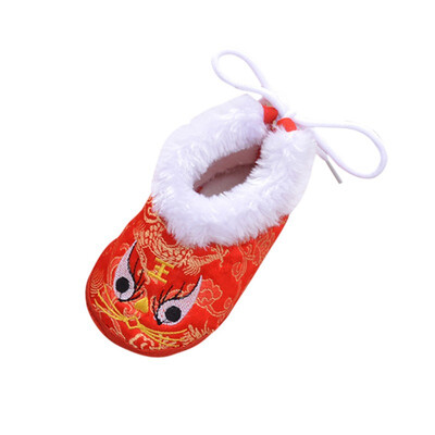 

Winter Newborn Baby Shoes Chinese Style Traditional Baby Boys Girls Shoes Warm Cotton First Walkers Cartoon Girl Shoes