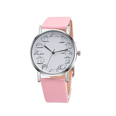 

OKTIME fashion small fresh student watch female watch cute cat casual child watch