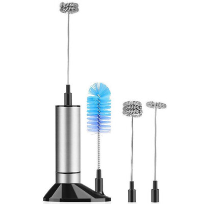 

Stainless Steel Electric Milk Frother Coffee Foamer 123 Foam Head Home Stuff1
