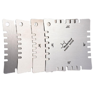 

4pcs Stainless Steel Guitar Notched Radius Gauge Fingerboard Fretboard Measuring Tool Set