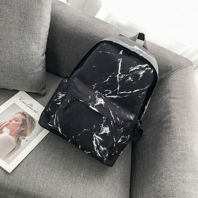 

Fashion Women Marble Pattern Backpacks Large Capacity Bags Package Shoulder Bags