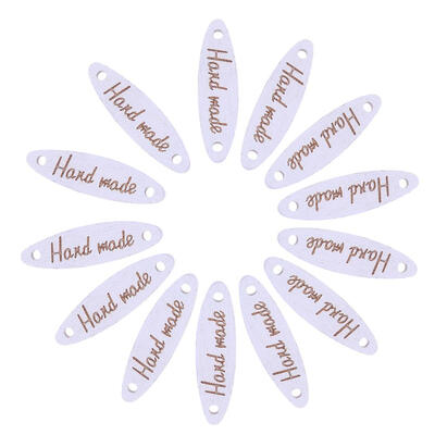 

100pcsbag DIY Wood Buttons Handmade Print Label Signs Christmas Decoration