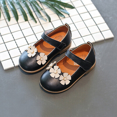

Children Infant Kids Girls Flower Leather Princess Single Dance Casual Shoes