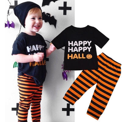 

2PCS Toddler Baby Kids Boy Halloween Clothes T-shirt TopsLong Pants Outfit Set