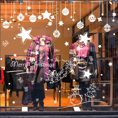 

Tailored Christmas Decoration Wall Sticker Decal Mural Home Window Decor Set