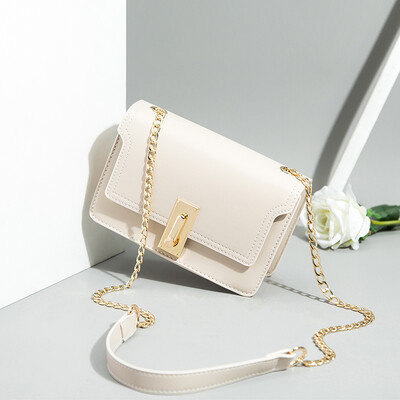 

Womens bag messenger bag simple tide single shoulder lock small square bag retro chain style