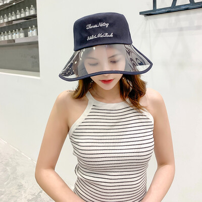 

Transparent Hat Womens summer Korean version take all kinds of Yuansu plastic net red fishermans hat sunscreen Sun Beach Hat