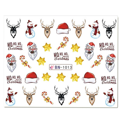 

〖Follure〗Christmas Snowflake 3D Nail Art Water Transfer Sticker Watermark Decals Party