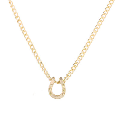 

Lucky Horseshoe Alloy Gold-color Shorts Chains Clavicle Necklaces & Pendants New Fashion Jewelry For Women