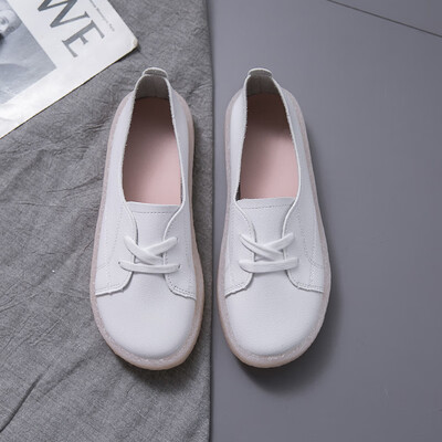 

Pregnant woman 2019 new autumn large size shallow single shoe soft sole fat foot wide fat nurse small white shoes