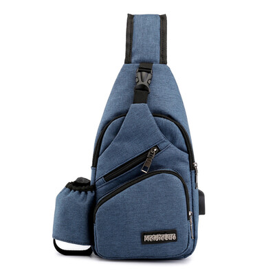

Multi-function mens outdoor travel large capacity chest bag Fashion water bag USB charging shoulder bag